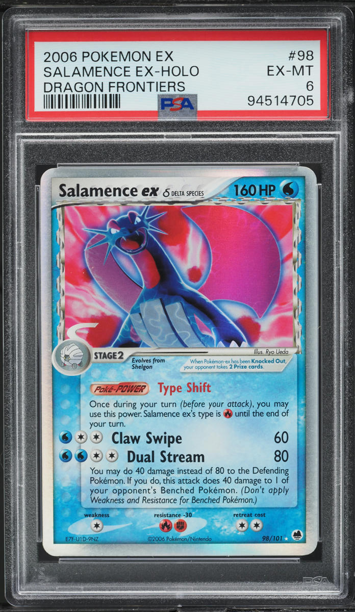 2006 Pokemon EX Dragon Frontiers Holo Salamence ex #98 PSA 6 EXMT