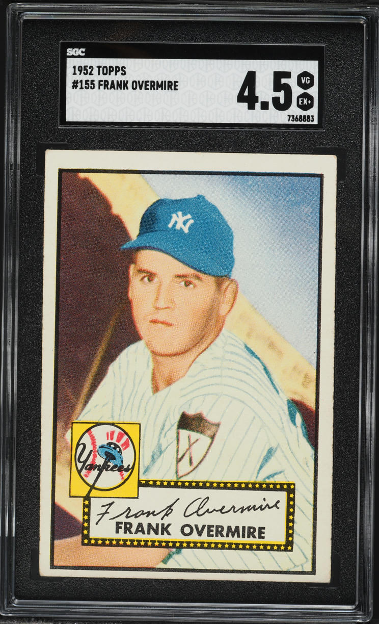 1952 Topps Frank Overmire #155 SGC 4.5 VGEX+