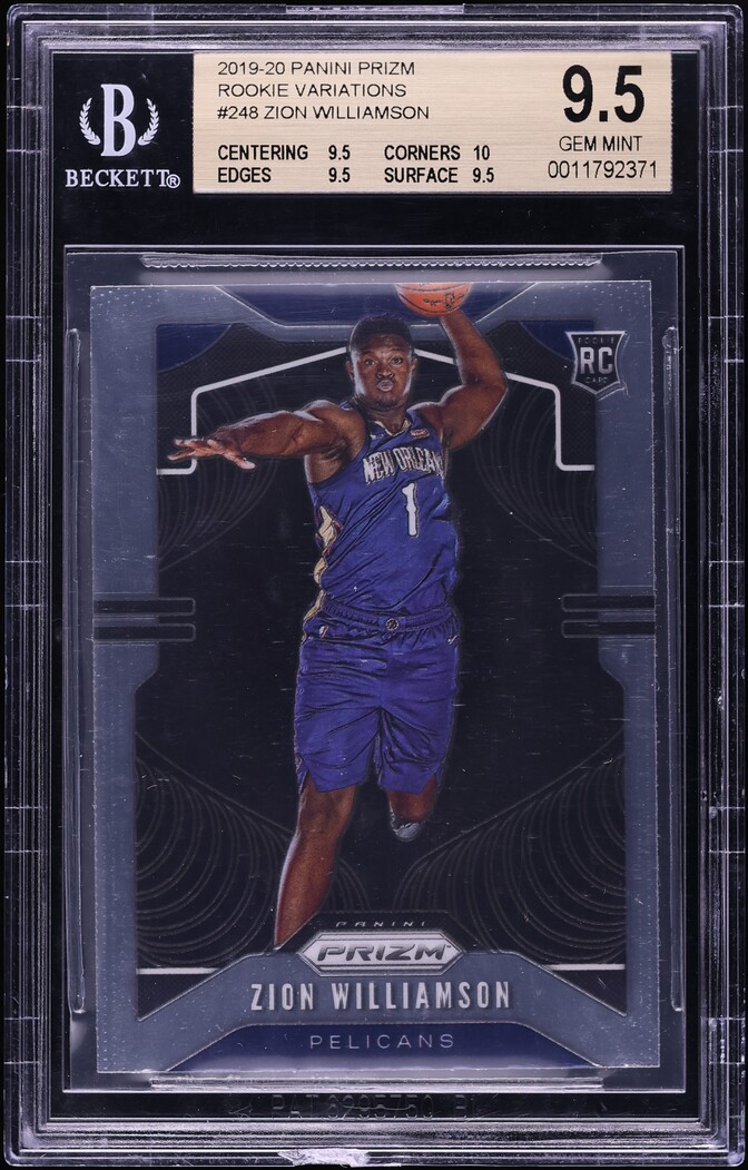 2019 Panini Prizm Variation Zion Williamson ROOKIE #248 BGS