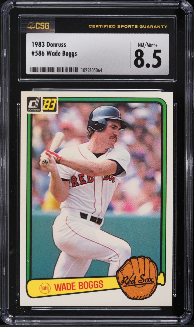 1983 Donruss Wade Boggs ROOKIE #586 CSG 8.5 NM-MT+