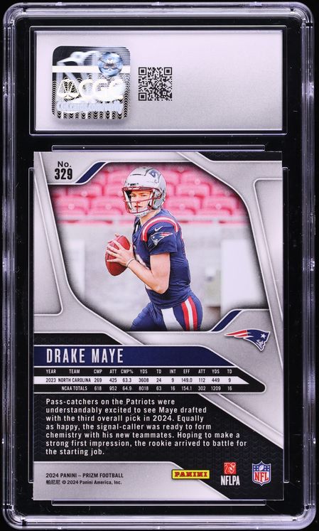 2024 Panini Prizm Drake Maye ROOKIE #329 CGC 9.5 MINT+