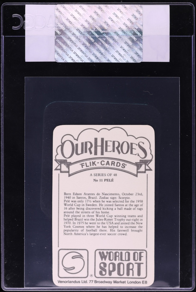 1979 Venorlandus Our Heroes World Of Sport Pele #11 CGC AUTH