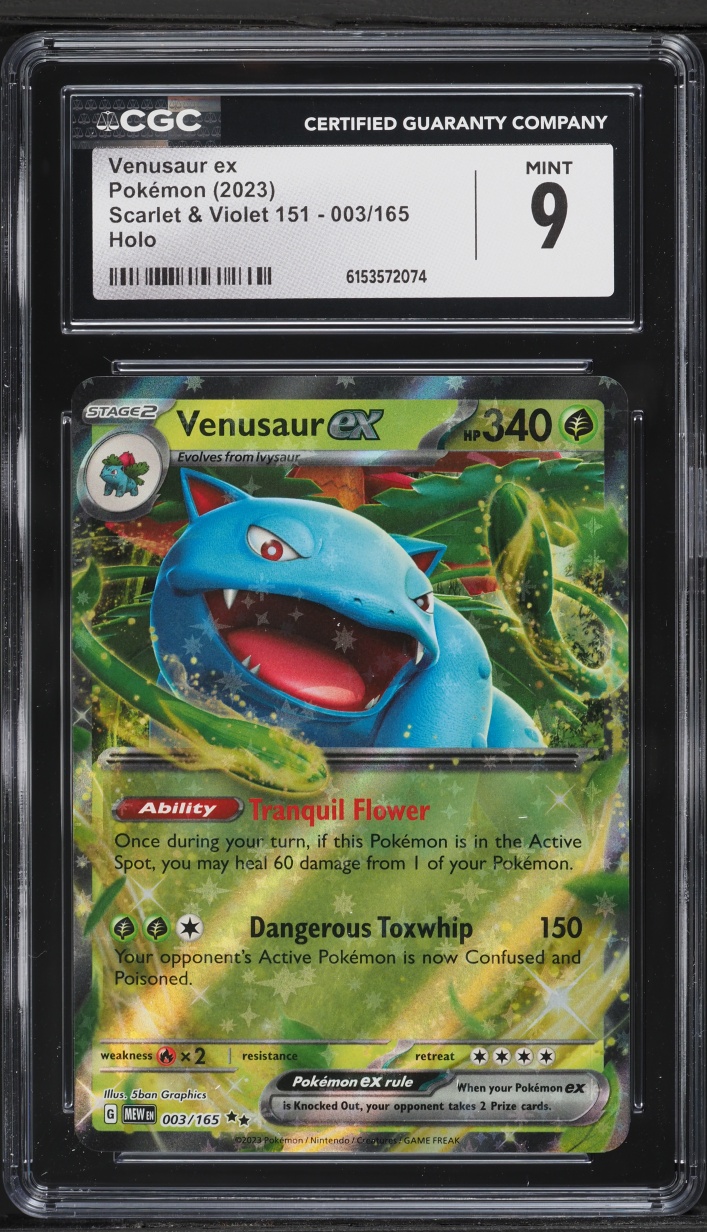 2023 Pokemon Scarlet & Violet 151 Holo Venusaur #3 CGC 9 MINT