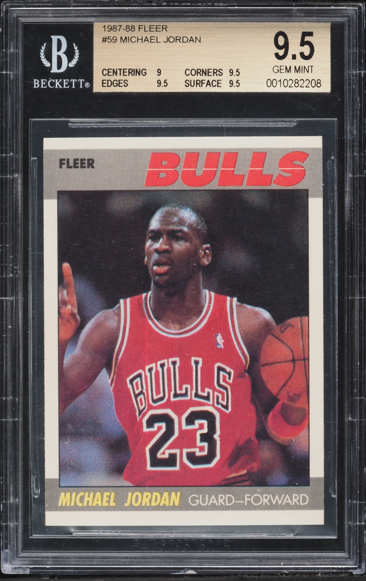 1987 Fleer Basketball Michael Jordan #59 BGS 9.5 GEM MINT