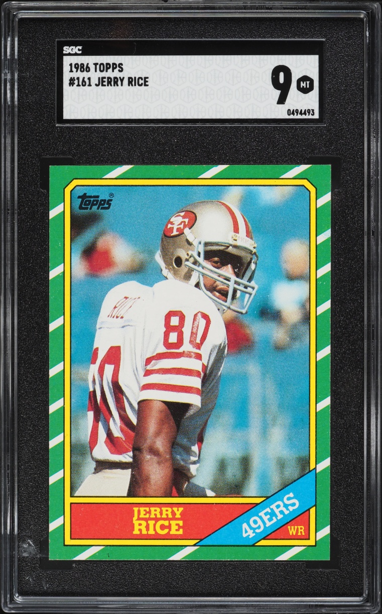 1986 Topps Football Jerry Rice ROOKIE #161 SGC 9 MINT