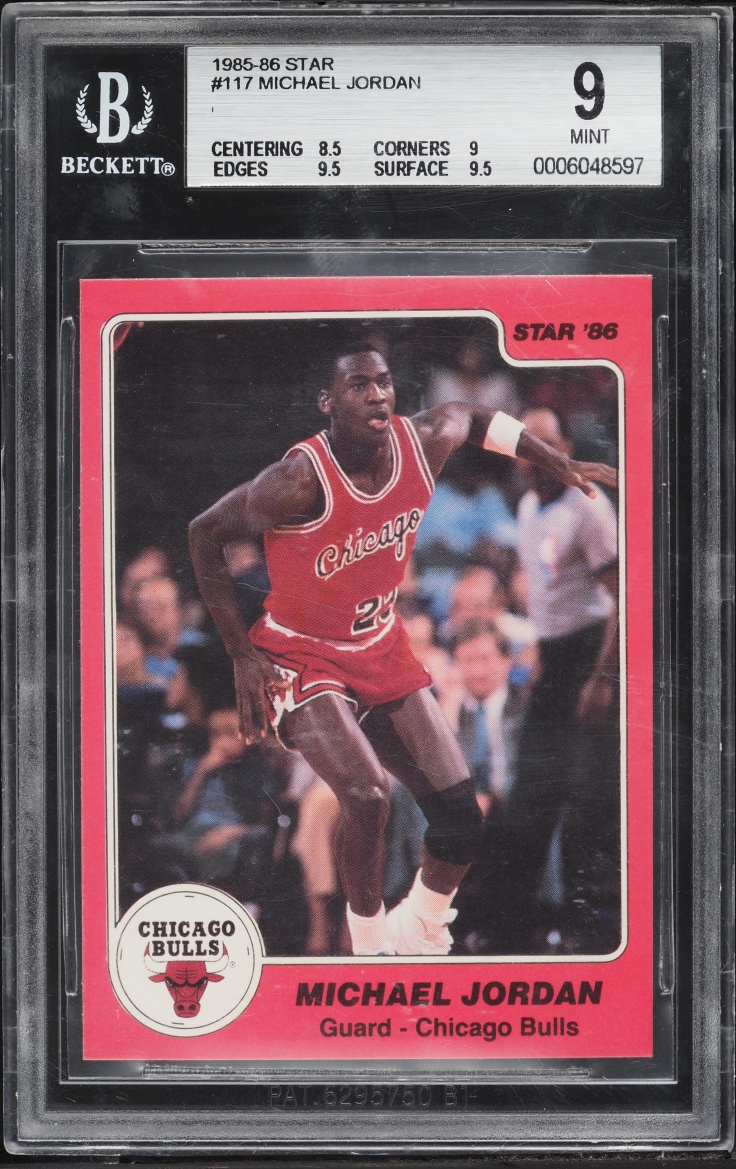 1985 Star Basketball Michael Jordan ROOKIE #117 BGS 9 MINT