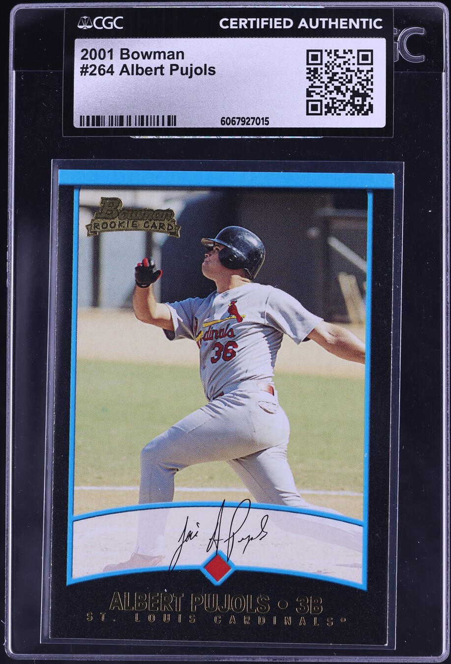 2001 Bowman Albert Pujols ROOKIE #264 CGC AUTH