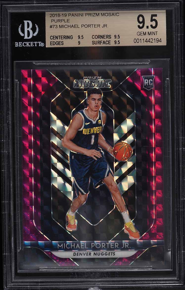 2018 Panini Obsidian Electric Orange Michael Porter Jr. ROOKIE