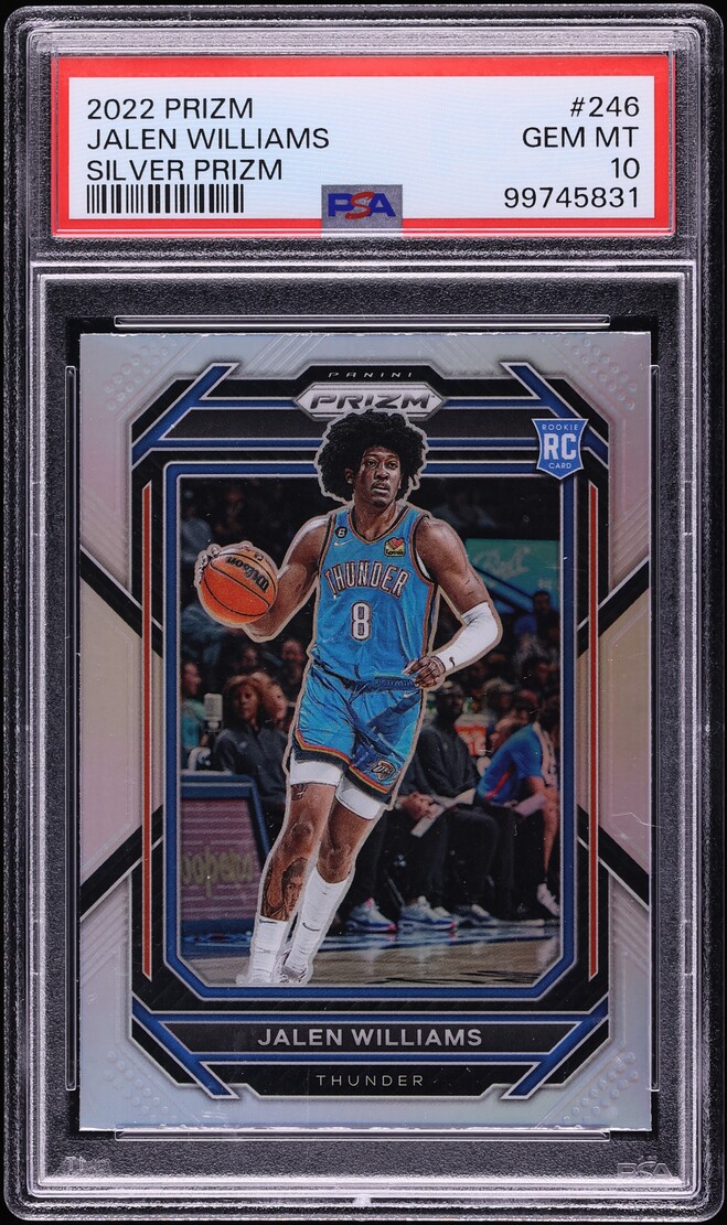 2022 Panini Prizm Silver Jalen Williams ROOKIE #246 PSA 10 GEM MINT