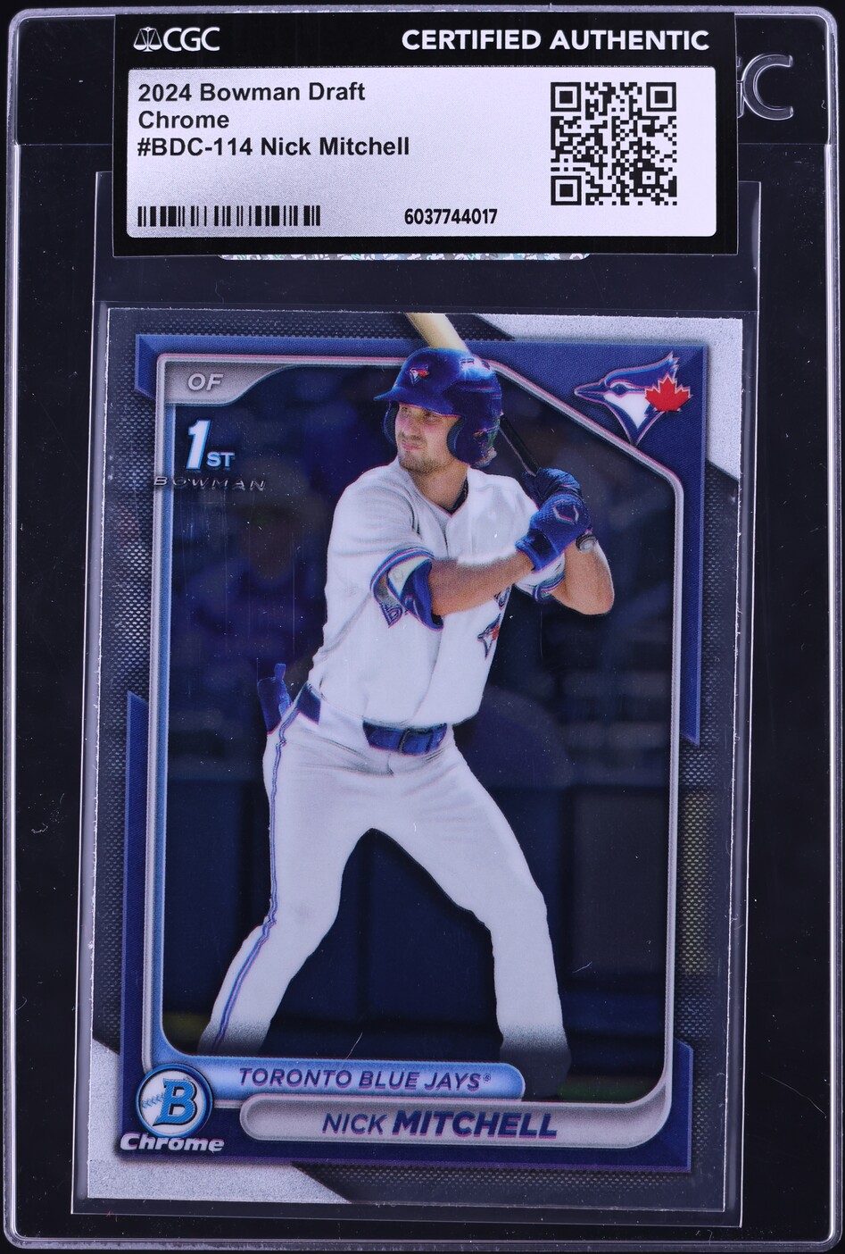 2024 Bowman Chrome Draft Nick Mitchell PROSPECT #BDC-114 CGC AUTH on ...