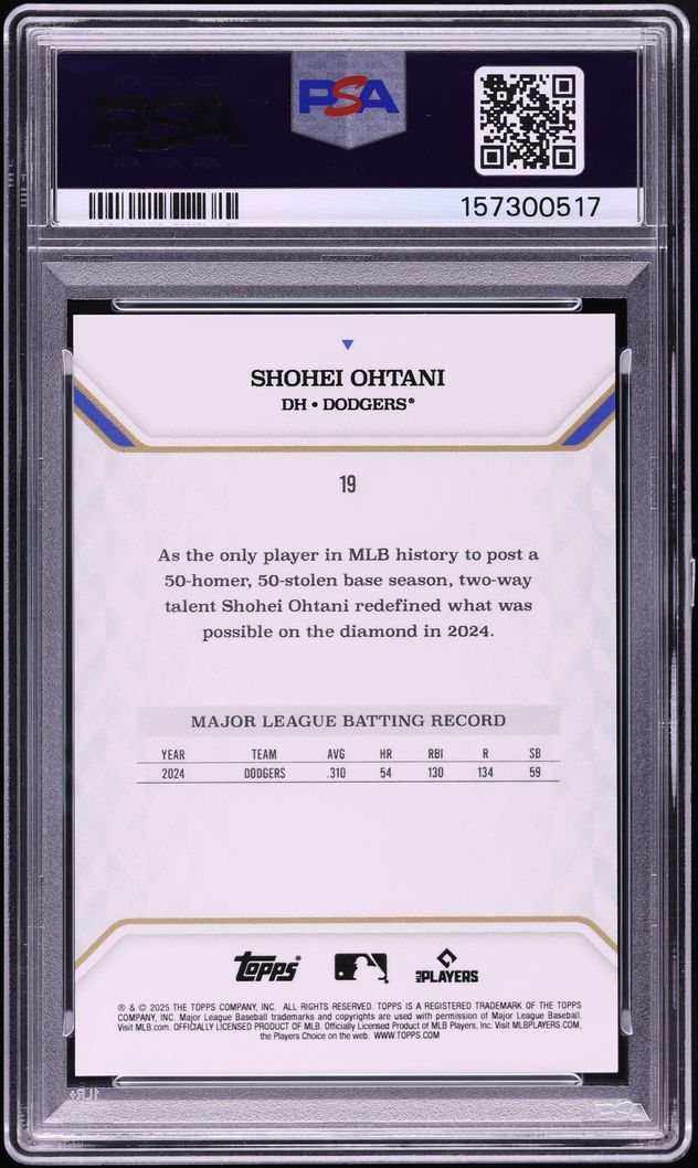 2025 Topps MLB MVP Collection Foilfractor Shohei Ohtani 1/1 #19 PSA 8 NM-MT