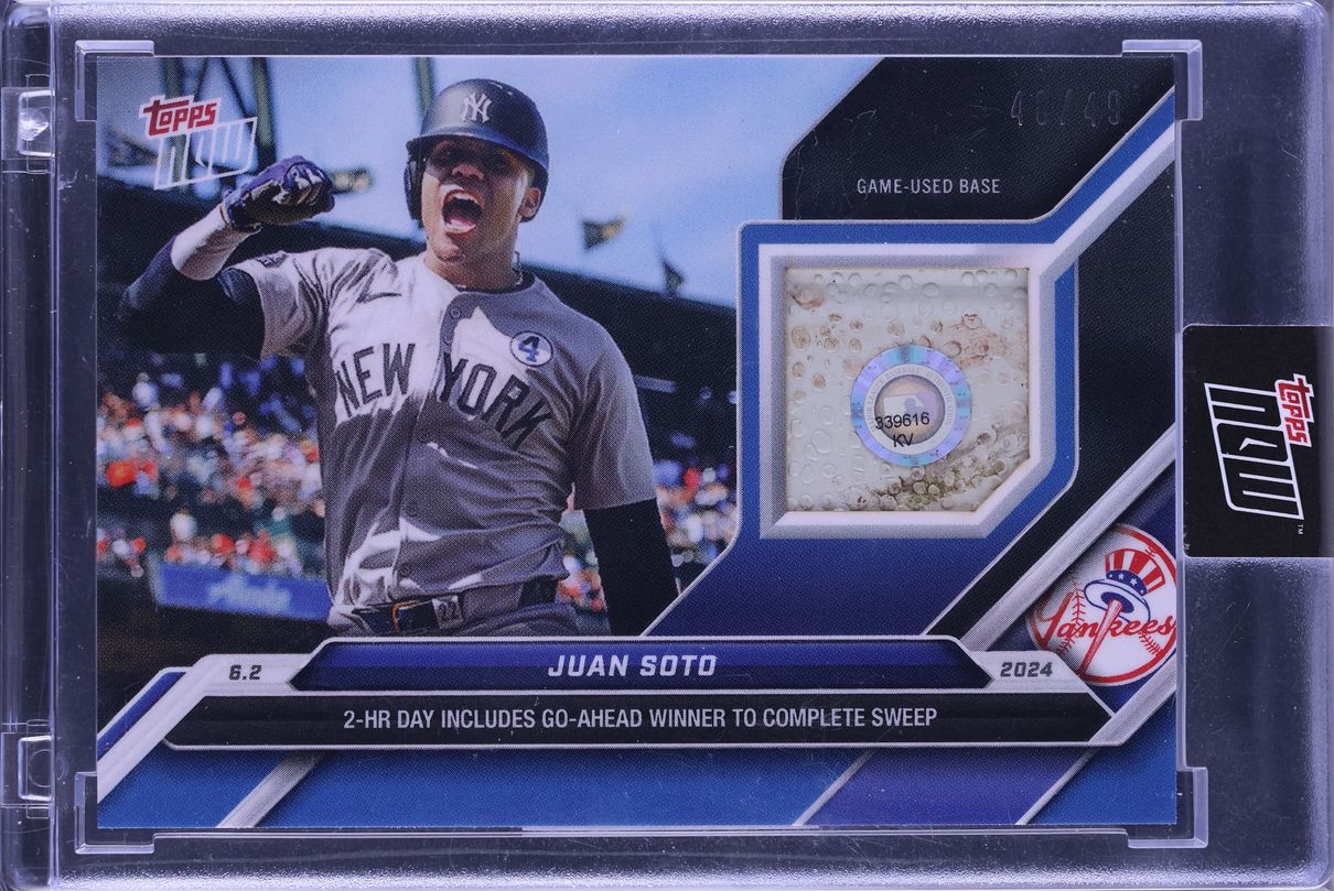 【最終値下げ】Juan Soto topps now auto 直筆サイン JUAN SOTO 2024 Topps Tier One #/15 Green Foil ON CARD AUTO