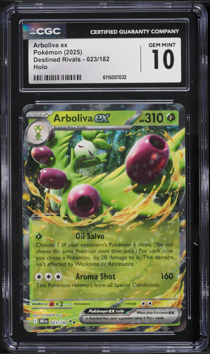 2025 Pokemon Scarlet & Violet Destined Rivals Holo Arboliva ex #23 CGC 10 GEM MINT
