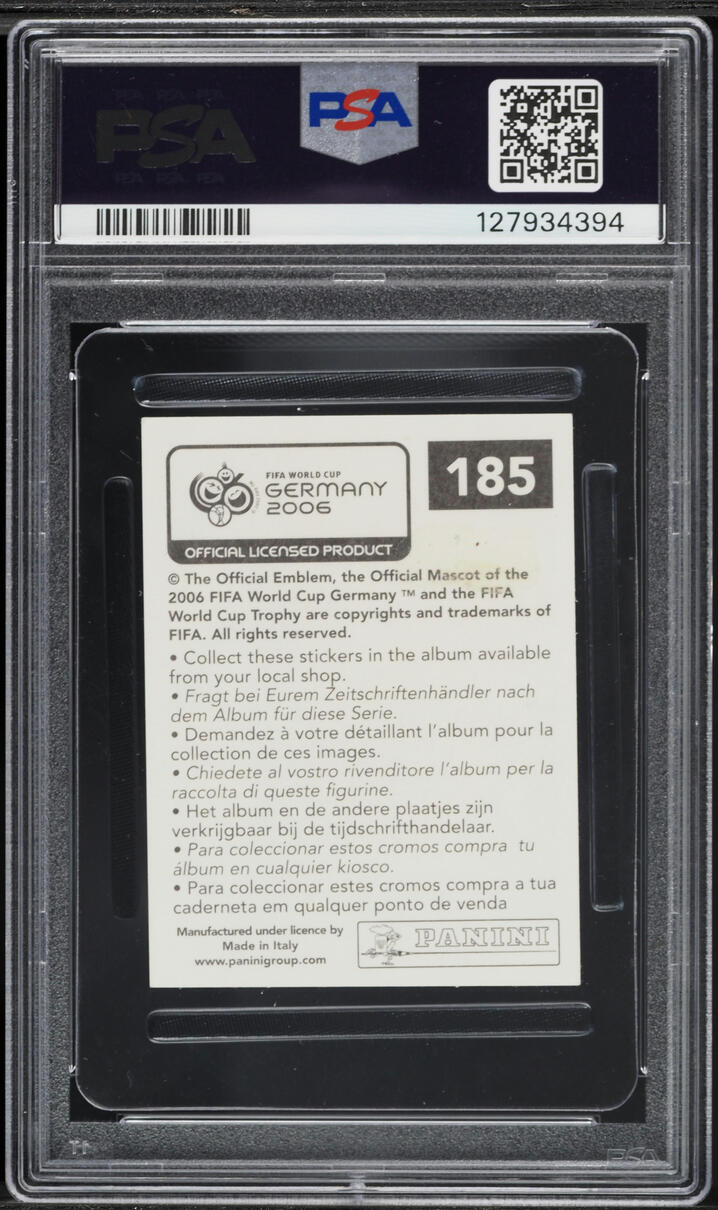2006 Panini World Cup Germany Sticker Lionel Messi #185 PSA 3 VG