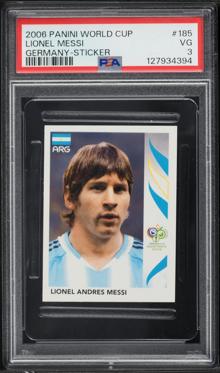 2006 Panini World Cup Germany Sticker Lionel Messi #185 PSA 3 VG