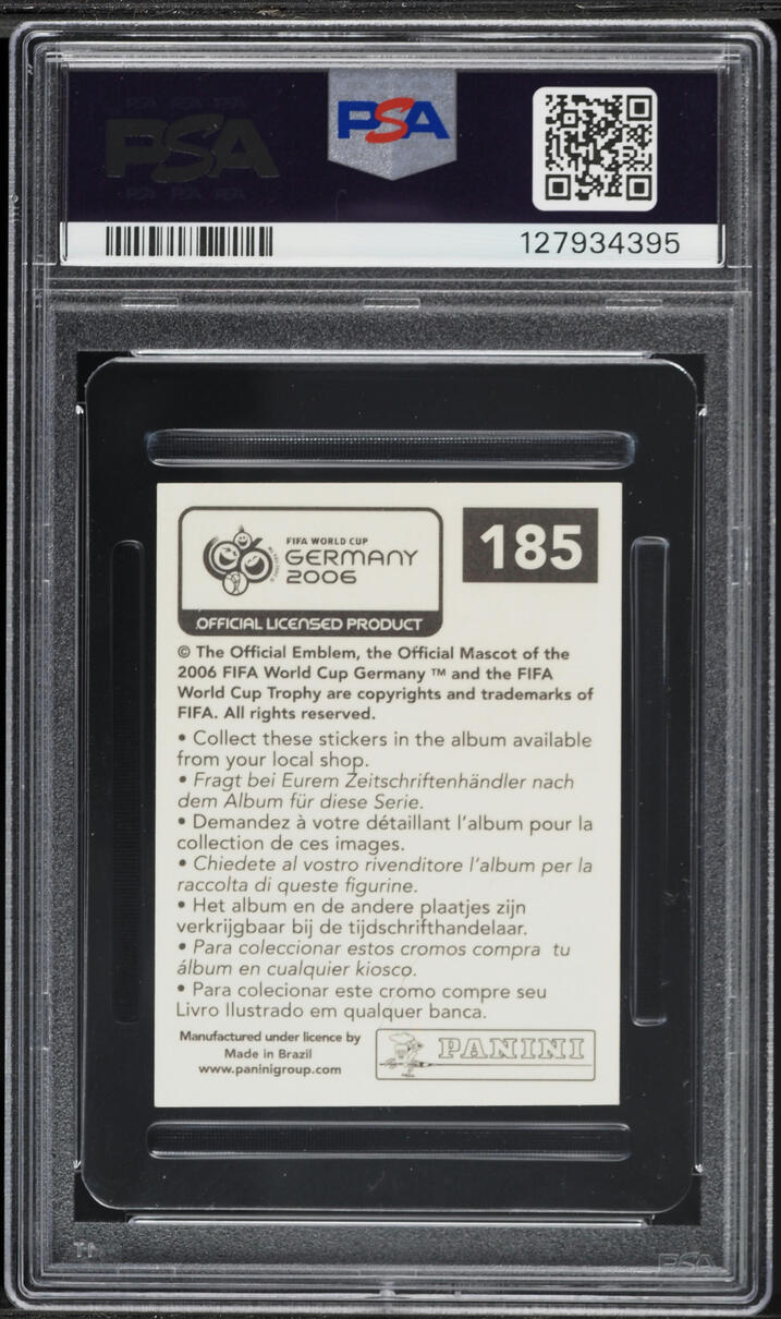 2006 Panini World Cup Germany Sticker Brazil Lionel Messi #185 PSA 4 VGEX
