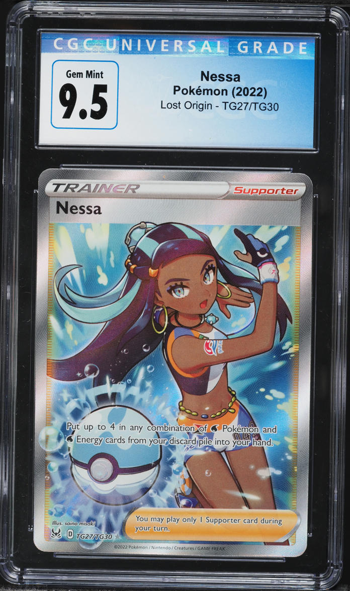 2022 Pokemon Sword & Shield Lost Origin CHR Nessa #TG27 CGC 9.5 GEM MINT
