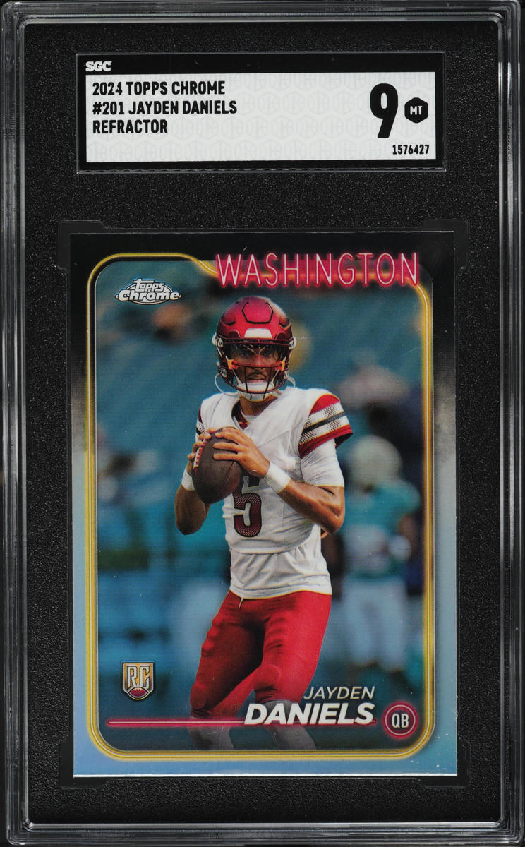 2024 Topps Chrome Refractor Jayden Daniels ROOKIE #201 SGC 9 MINT