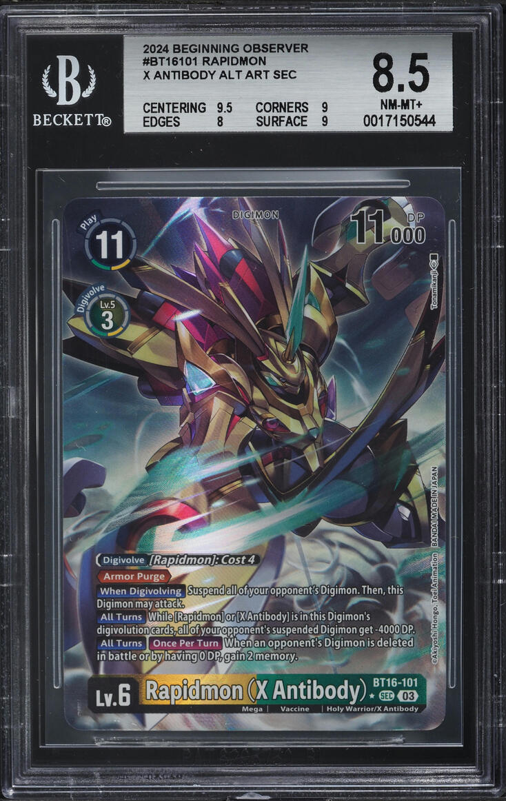 2024 Digimon Beginning Observer Alt Art Rapidmon X Antibody #BT16-101 ...