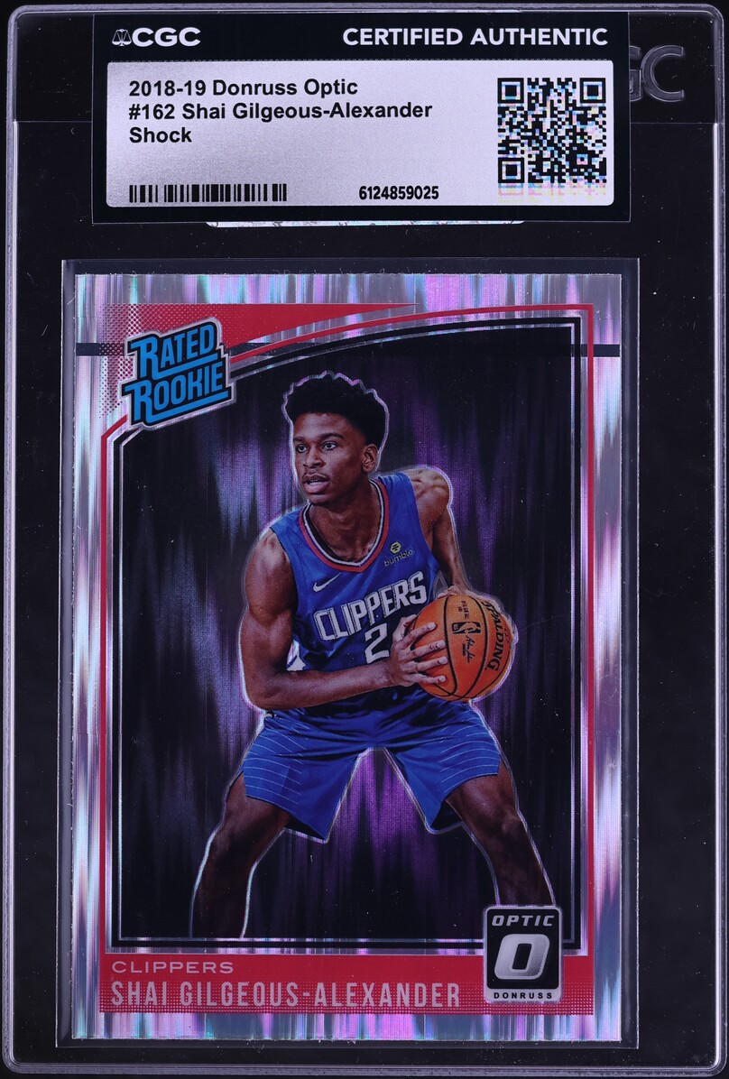 2018 Donruss Optic Shock Shai Gilgeous-Alexander ROOKIE #162 CGC AUTH