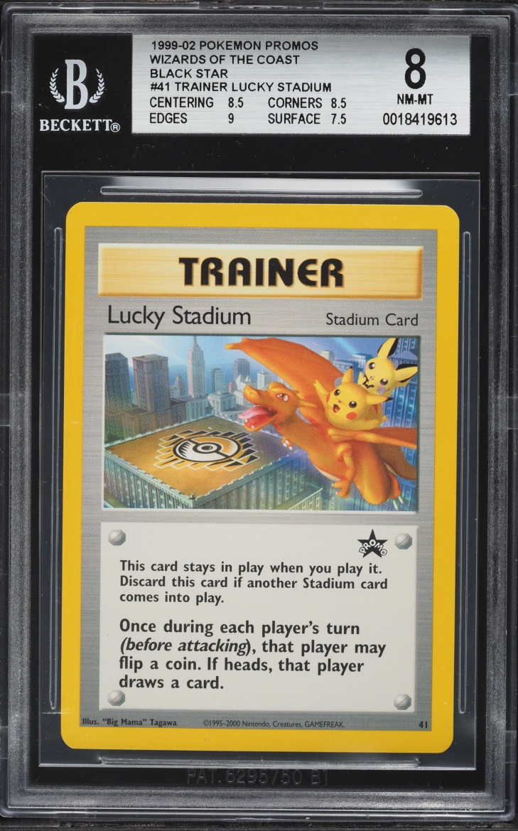 1999 Pokemon Wizards Of The Coast Black Star Promos Trainer: Lucky Stadium #41 BGS 8 NM-MT