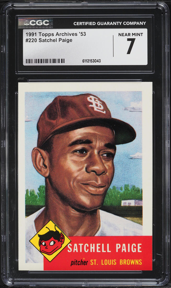 1991 Topps Archives '53 Satchel Paige #220 CGC 7 NRMT