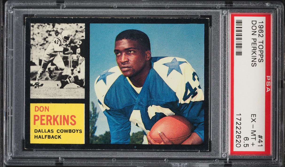 1962 Topps Football Don Perkins #41 PSA 6.5 EXMT+