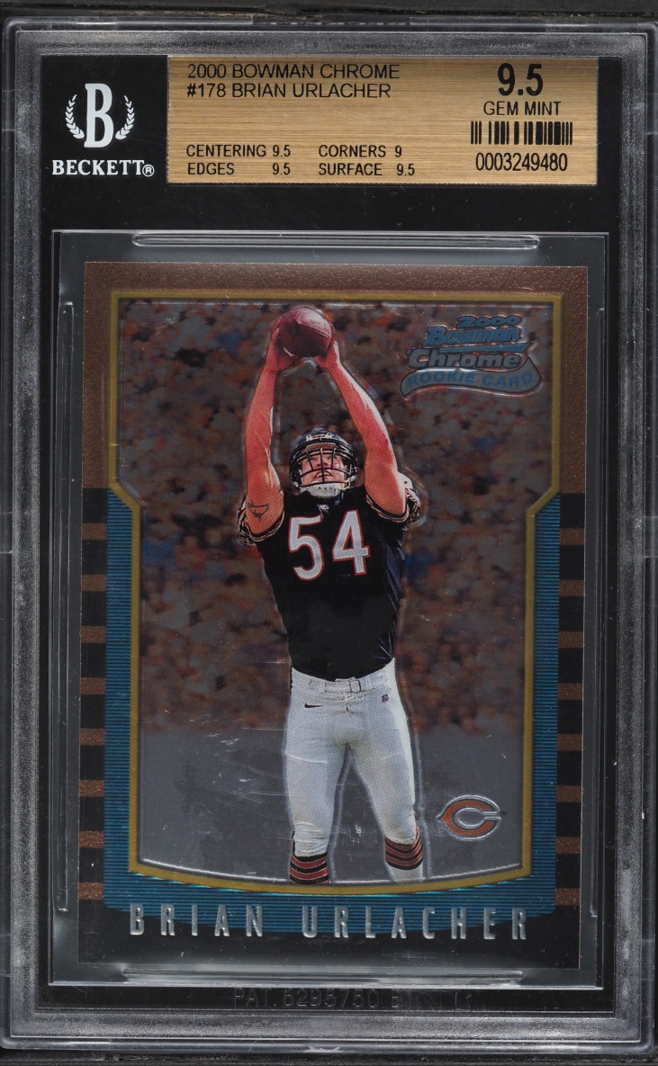 2000 Bowman Chrome Brian Urlacher ROOKIE #178 BGS 9.5 GEM MINT