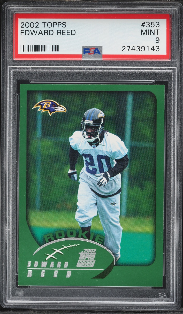 2002 Topps Football Ed Reed ROOKIE #353 PSA 9 MINT