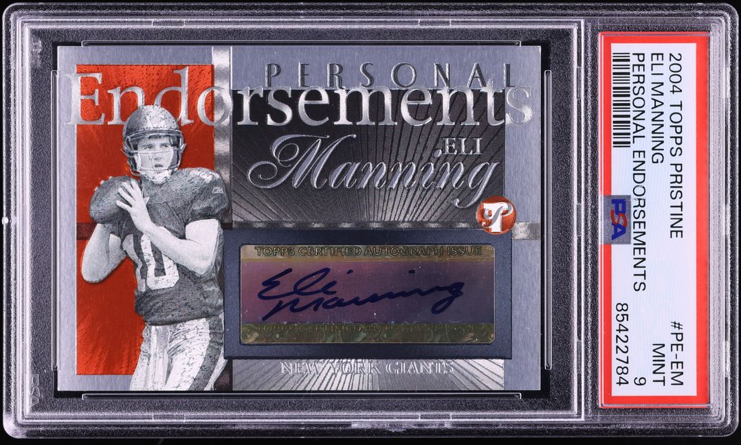 2004 Topps Pristine Personal Endorsement Eli Manning AUTO #PE-EM PSA 9 MINT