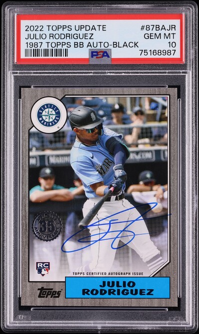 2022 Topps Chrome Purple Refractor Julio Rodriguez ROOKIE AUTO