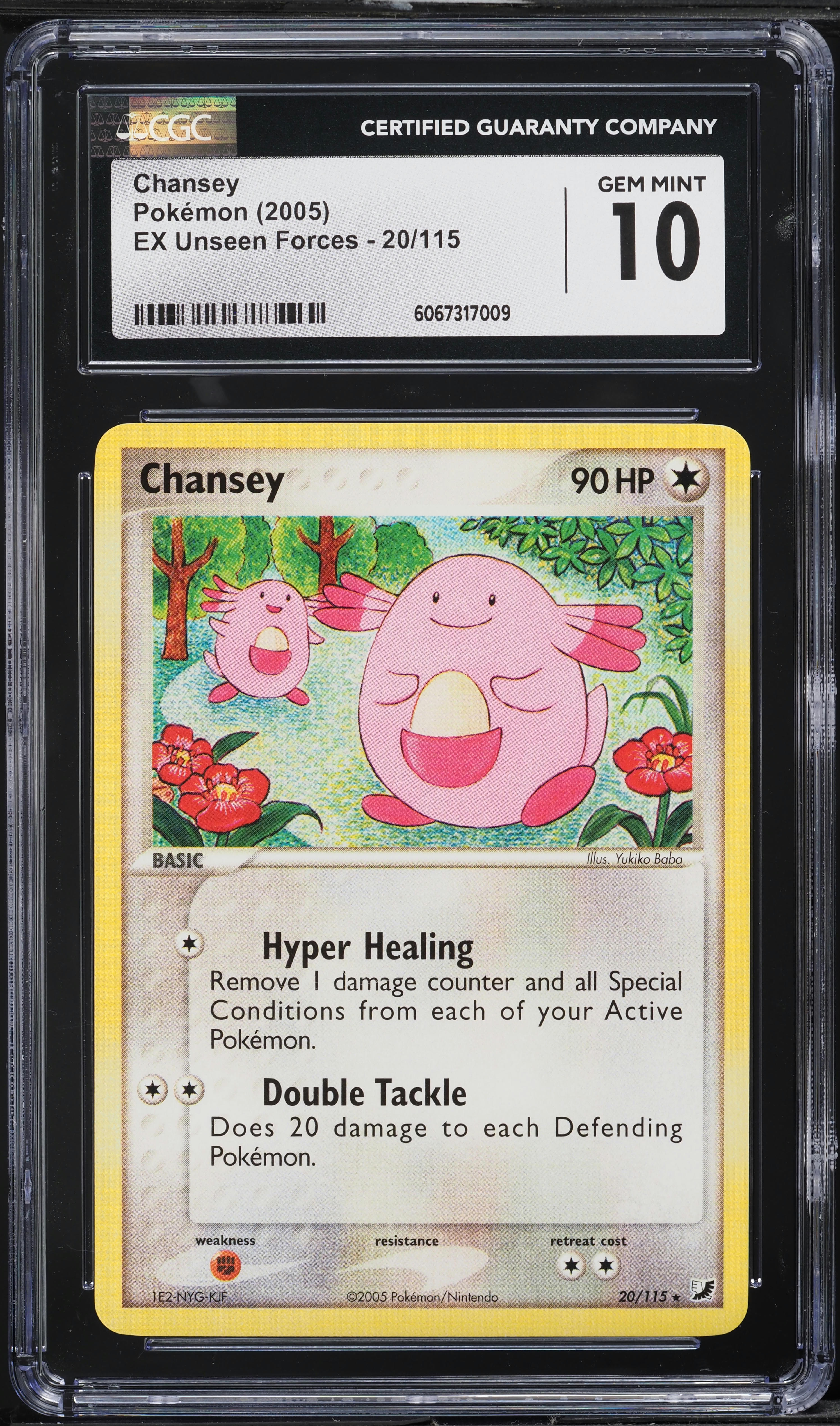 2005 Pokemon EX Unseen Forces Chansey #20 CGC 10 GEM MINT