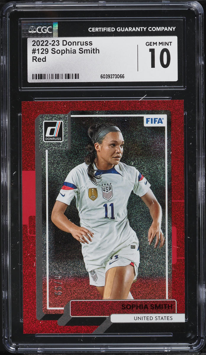 2022 Donruss Red Sophia Smith /99 #129 CGC 10 GEM MINT