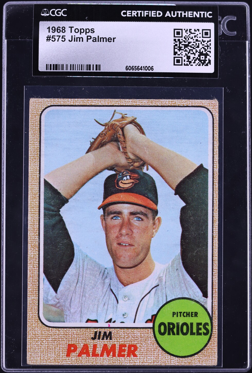 1968 Topps Jim Palmer #575 CGC AUTH