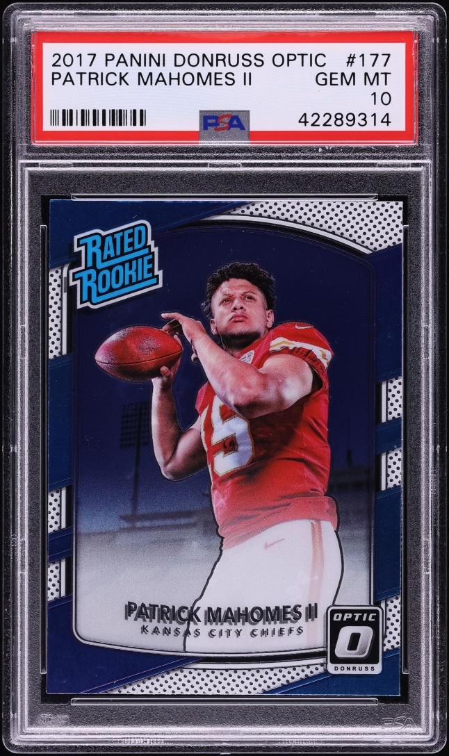 2017 Donruss Optic Patrick Mahomes II ROOKIE #177 PSA 10 GEM MINT