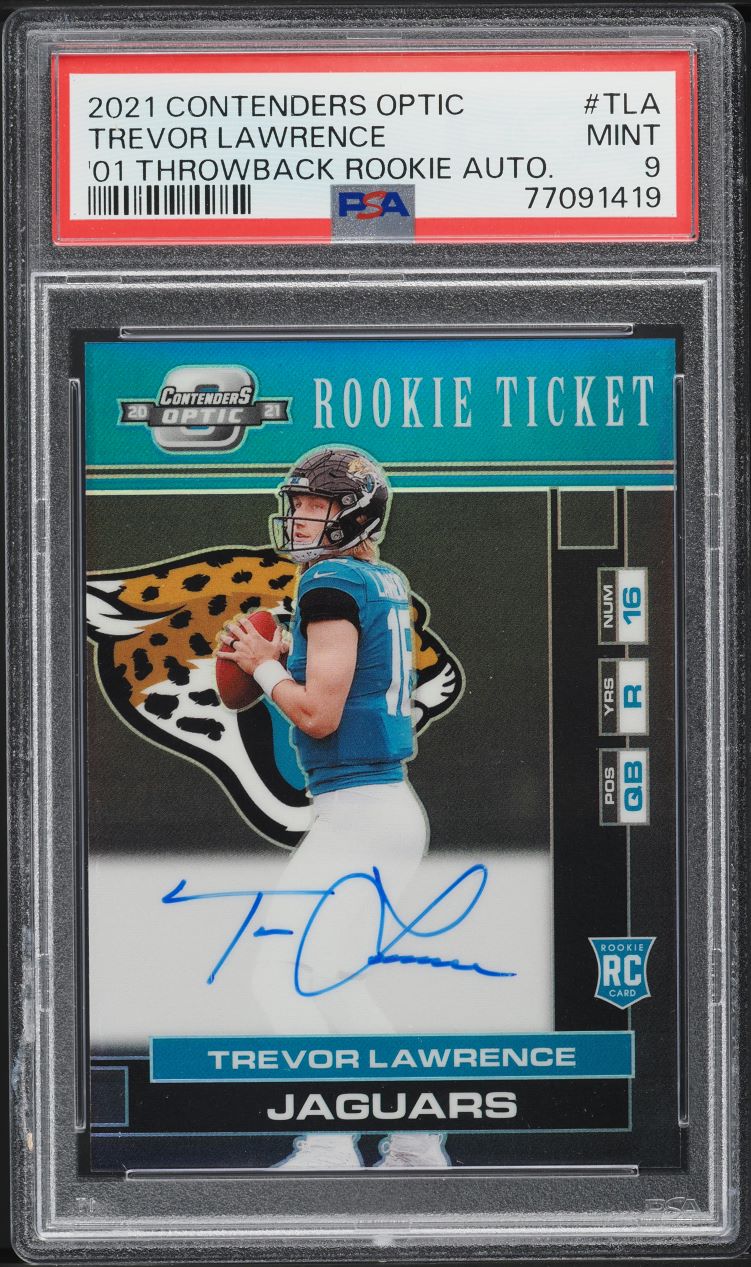 2021 Panini Contenders Optic '01 Throwback Trevor Lawrence RC AUTO