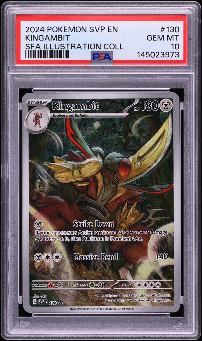 2024 Pokemon SV Promo Shrouded Fable Illustration Collection Full Art Kingambit #130 PSA 10 GEM