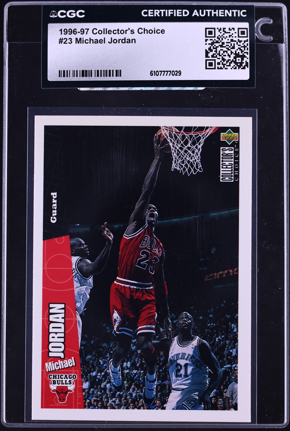 1996 Collector's Choice Basketball Michael Jordan #23 CGC AUTH