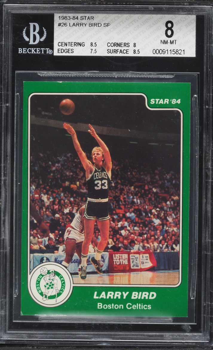 1983 Star Basketball Larry Bird SHORT PRINT #26 BGS 8 NM-MT