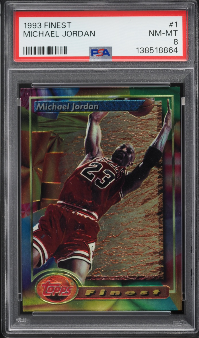 1993 Finest Basketball Michael Jordan #1 PSA 8 NM-MT