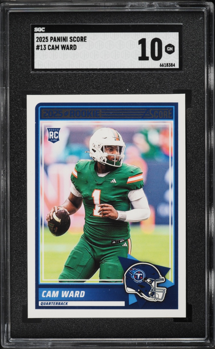 2025 Score Football Cam Ward ROOKIE #13 SGC 10 GEM MINT