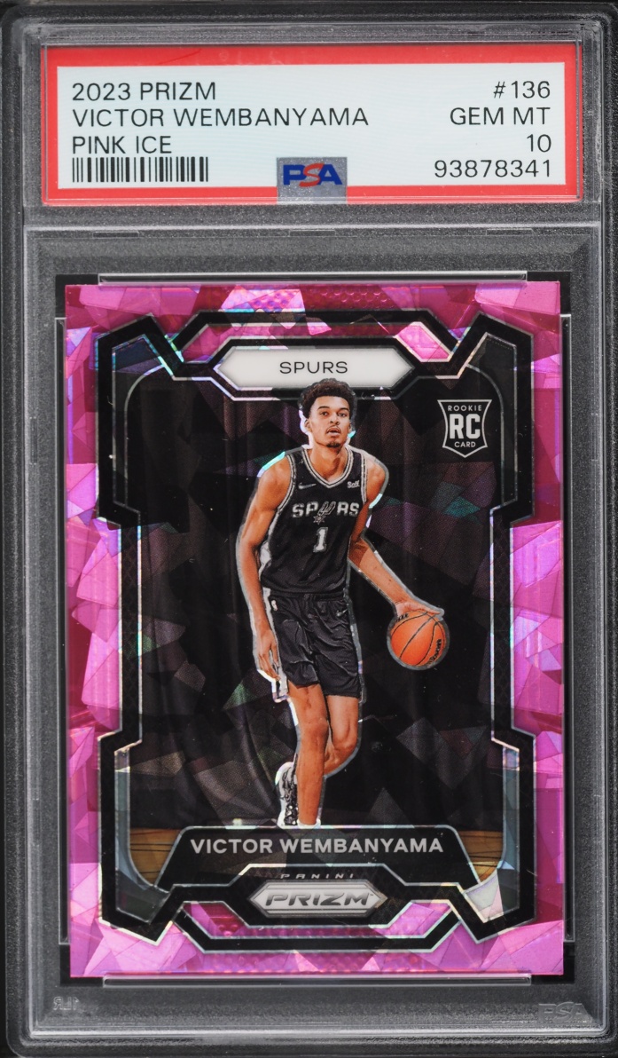 2023 Panini Prizm Pink Ice Victor Wembanyama ROOKIE #136 PSA 10 GEM MINT