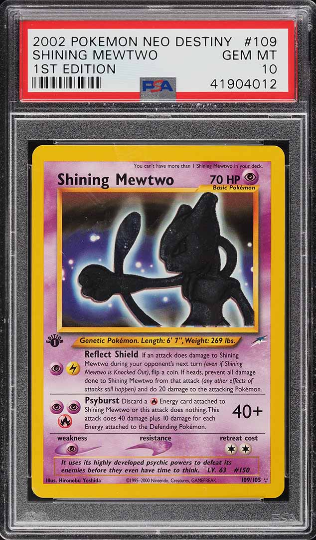 2002 Pokemon Neo Destiny 1st Edition Shining Mewtwo #109 PSA 10 GEM MINT