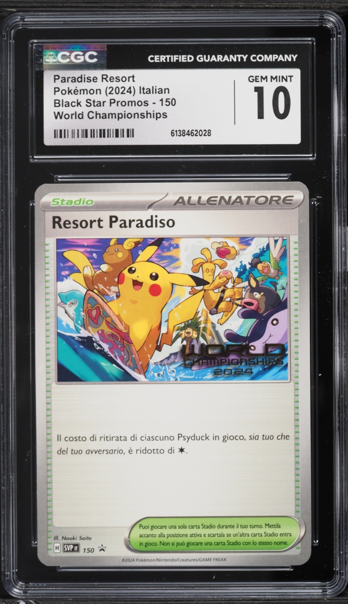 2024 Pokemon Italian SV Promo World Championships Paradise Resort #150 CGC 10 GEM MINT