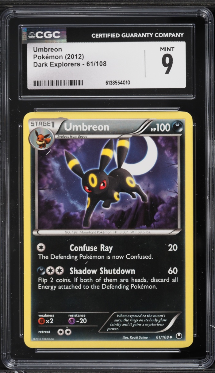 2012 Pokemon Black & White Dark Explorers Umbreon #61 CGC 9 MINT