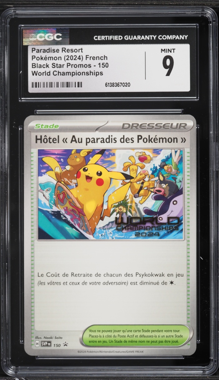 2024 Pokemon French SV Promo World Championships Paradise Resort #150 CGC 9 MINT