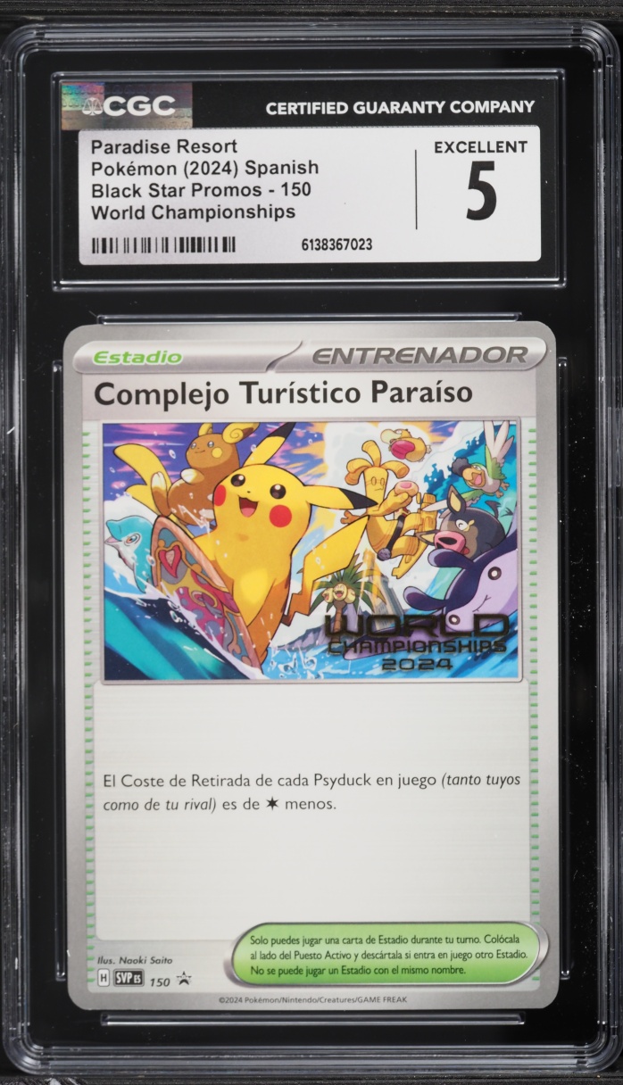 2024 Pokemon Spanish SV Promo World Championships Paradise Resort #150 CGC 5 EX