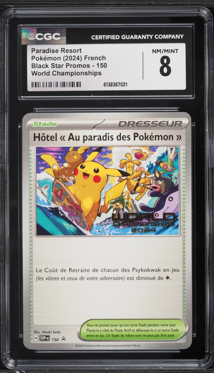 2024 Pokemon French SV Promo World Championships Paradise Resort #150 CGC 8 NM-MT
