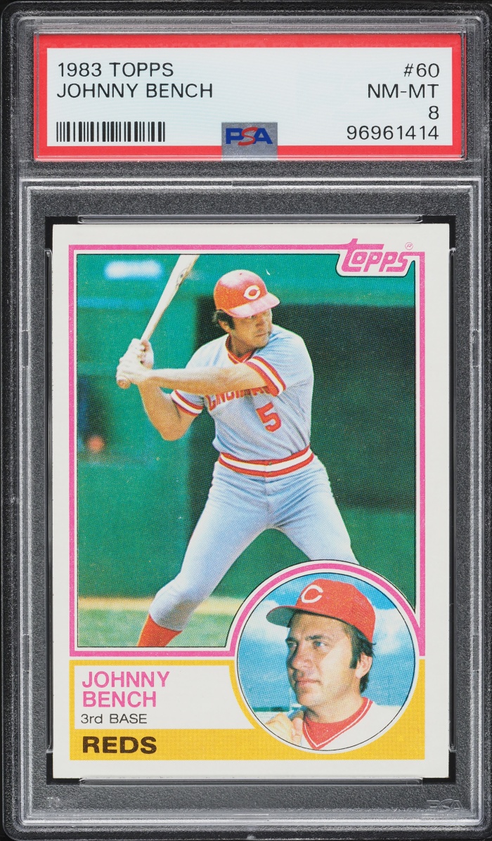 1983 Topps Johnny Bench #60 PSA 8 NM-MT