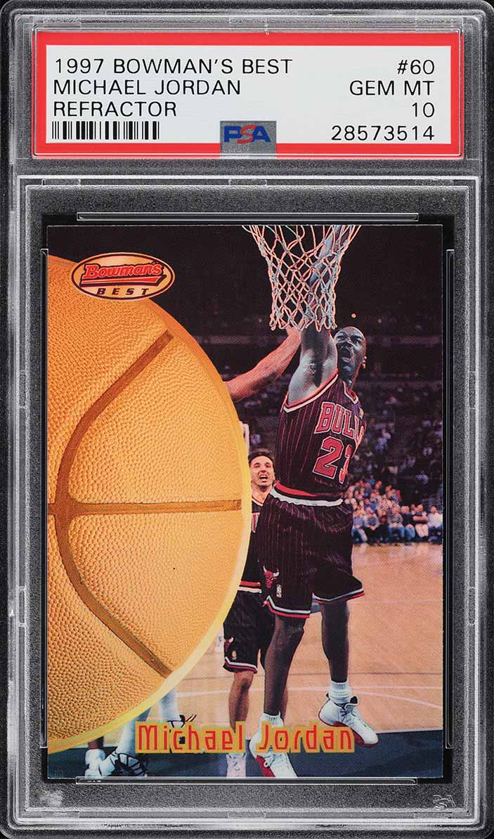 1997 Bowman's Best Refractor Michael Jordan #60 CSG 8.5 NM